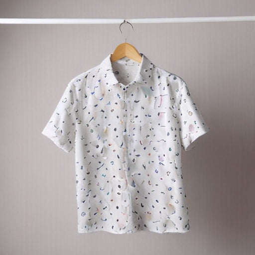 ADD TO WISHLIST - White Quirky Print Short Sleeve Shirt