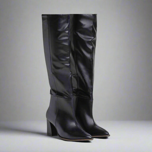 Black Everyday Women's Winter Boots Long