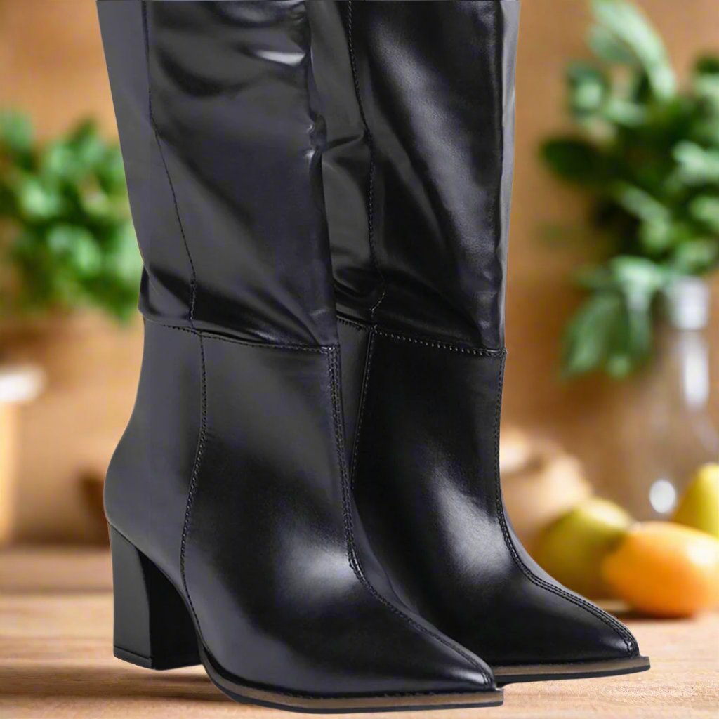 Black Everyday Women's Winter Boots Long