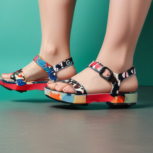 ADD TO WISHLIST - Multicolor Ankle Strap Flat Floater Sandals