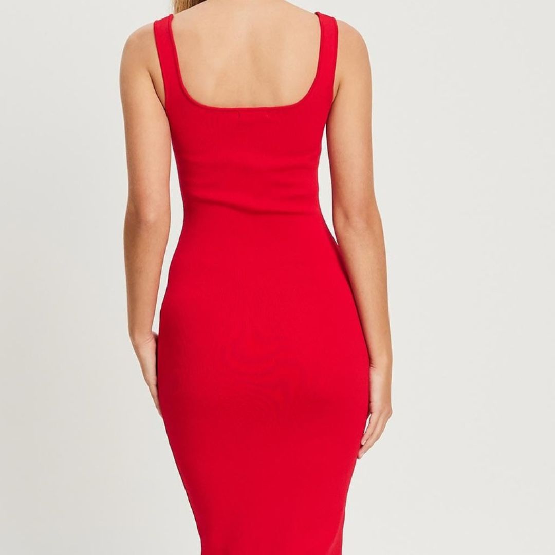 Red Sleeveless Bodycon