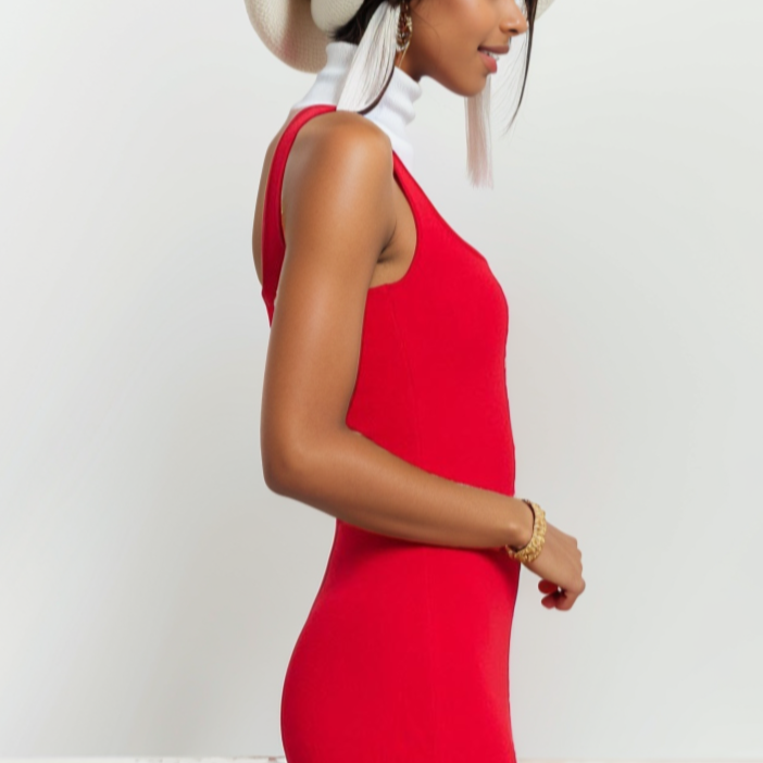 Red Sleeveless Bodycon